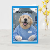 Carte Surgeons Hands Get Well Card  SE-1 (Fleur jaune)