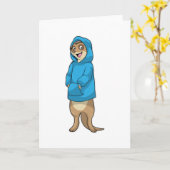 Carte Suricate à capuche (Fleur jaune)