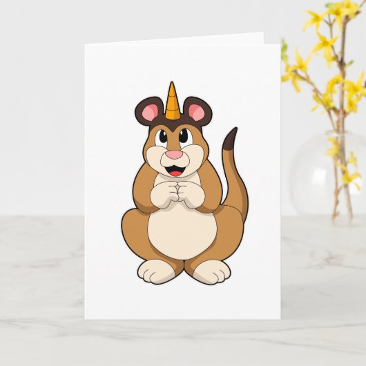 Carte Suricate à corne (Fleur jaune)