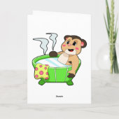 Carte Suricate au bain dans la baignoire (Dos)