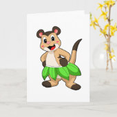 Carte Suricate au ballet danse (Fleur jaune)