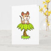 Carte Suricate avec arbre (Fleur jaune)