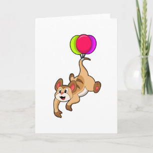 Carte Suricate avec ballon