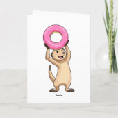 Carte Suricate avec Donut (Dos)