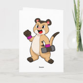 Carte Suricate avec haltère (Dos)