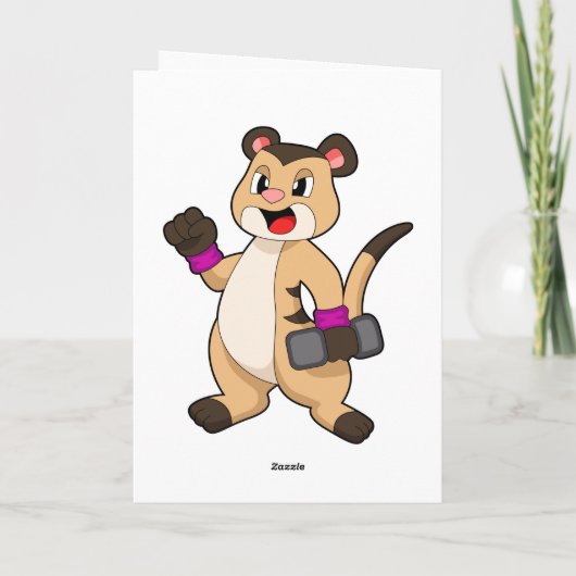 Carte Suricate avec haltère (Dos)