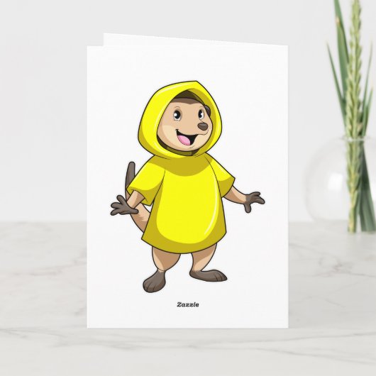 Carte Suricate avec imperméable (Dos)