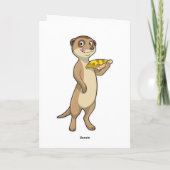 Carte Suricate avec Pizza (Dos)