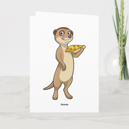 Carte Suricate avec Pizza (Dos)