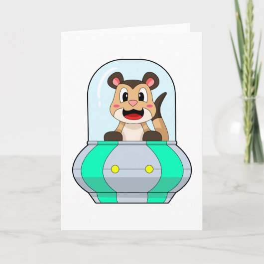 Carte Suricate avec sous-marin (Devant)