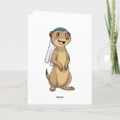 Carte Suricate en mariée avec voile (Dos)