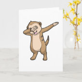 Carte Suricate en tant que dab de danse hip hop (Fleur jaune)