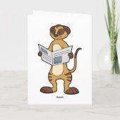 Carte Suricate en train de lire un journal (Dos)