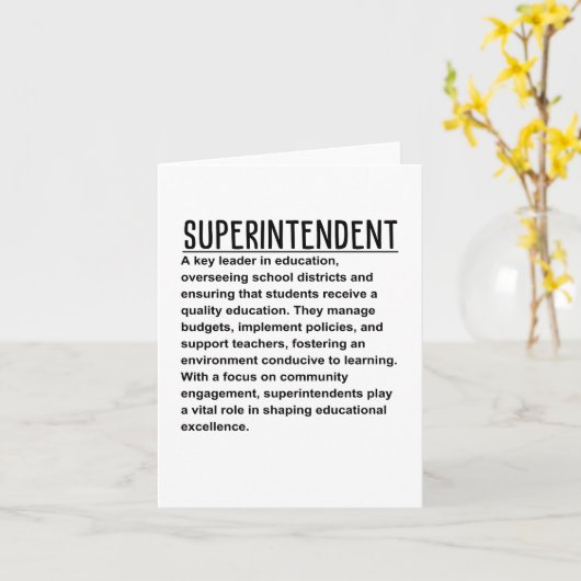 Carte Surintendant (Fleur jaune)