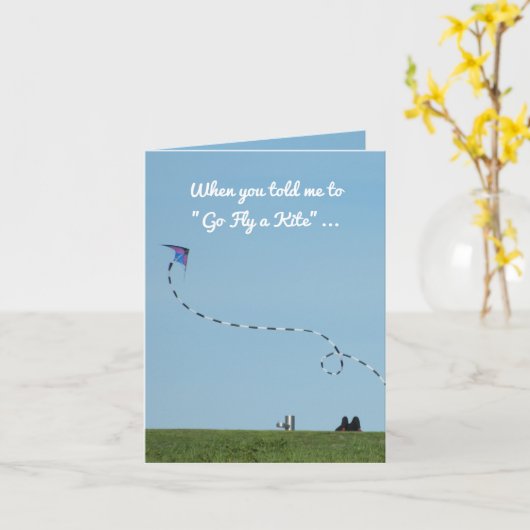 Carte Surmonter une pause "Go Fly a Kite" beau (Fleur jaune)