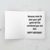 Carte Surpris en train de jouer au golf (Intérieur)