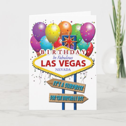Carte Surprise Anniversaire Las Vegas (Devant)