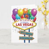 Carte Surprise Anniversaire Las Vegas (Fleur jaune)