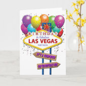 Carte Surprise Anniversaire Las Vegas (Fleur jaune)