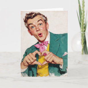 Carte Surprise Cœur Vintage