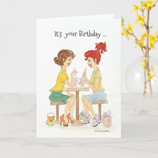 Carte Surprise d'anniversaire (Fleur jaune)