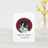 Carte SURPRISE D'anniversaire de Chat ! (Fleur jaune)