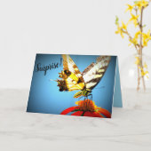 Carte Surprise ! ! ! Papillon de queue de tigre (Fleur jaune)