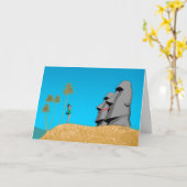 Carte Surprise sur Rapa Nui - Anniversaire (Fleur jaune)