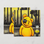 Carte Surreal Cyborg Parody Ours Ourson (Devant / Derrière)