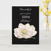 Carte Surtout pour vous lors de votre 50e anniversaire (Fleur jaune)