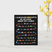 Carte Survécu 100 Jours De Lignes D'Abandon Scolaire - 1 (Fleur jaune)