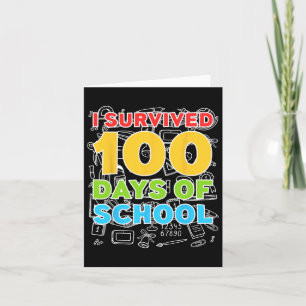 Carte Survécu 100 Jours D'École Joyeux 100E Jour