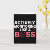 Carte Surveillance Active Comme Une Chemise Boss Drôle E (Fleur jaune)