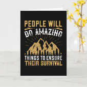 Carte Survie - Les Gens Feront Des Choses Extraordinaire (Fleur jaune)