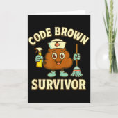 Carte Survivant Code Brown Humour Infirmière Aide-Soigna (Devant)