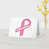 Carte Survivant de 25 ans (Cancer du sein - Ruban rose) (Fleur jaune)