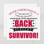 Carte Survivant de la chirurgie du dos (Devant / Derrière)
