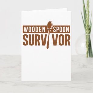 Carte Survivant de la cuillère en bois Humour drôle de p