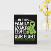 Carte Survivant de la santé mentale Chaque combat est no (Fleur jaune)