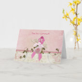 Carte Survivant du cancer du sein (Fleur jaune)