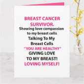 Carte Survivant du cancer du sein (Fleur jaune)