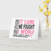 Carte Survivant du cancer du sein Il est arrivé que nous (Fleur jaune)