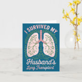 Carte Survived Husband's Lung Transplant Design (Fleur jaune)