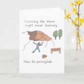 Carte "Surviving the Storm - Paraglide Edition" (Fleur jaune)