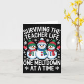 Carte Surviving The Teacher Life One Meltdown At A Time (Fleur jaune)