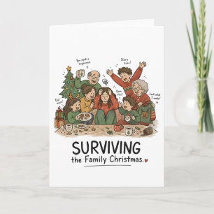 Carte Survivre au Noël en famille – Drôle de famille