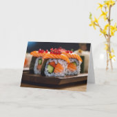 Carte sushi bokeh (Fleur jaune)