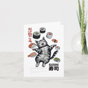 Carte Sushi Cat Harajuku Tokyo Japon Cat Cat Caf