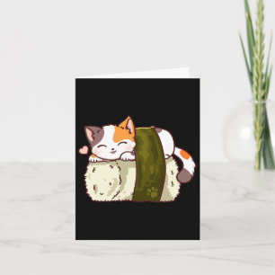 Carte Sushi Cat Kawaii Anime Neko Japonais