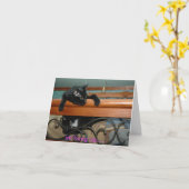 Carte Suspendre Kitty (Fleur jaune)